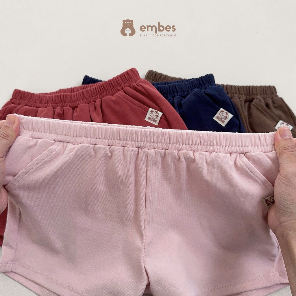 Bộ Cộc Cho Bé Embes, Bộ Cộc Ngực In Hình Phối Màu Chất Cotton Mềm Mại Thoáng Mát Cho Bé Từ 8-17Kg