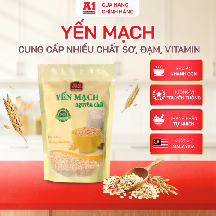 Yến Mạch Nguyên Chất A1 400g – Yến Mạch Úc Giàu Chất Xơ, Tốt Tim Mạch