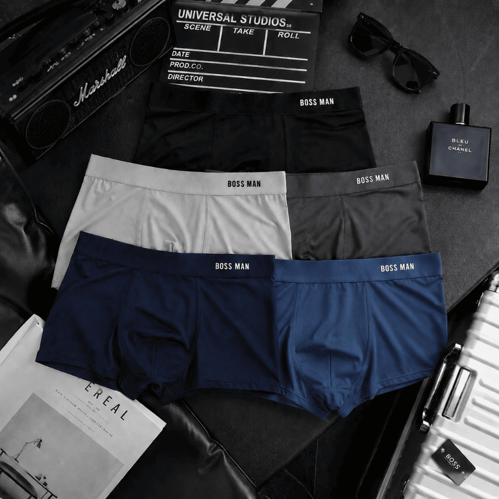 Quần Boxer Nam Cao Cấp Set 5 Màu, Thun Lạnh Co Dãn 4 Chiều, Thấm Hút Mồ Hôi, Mỏng Nhẹ Thoải mái BM01