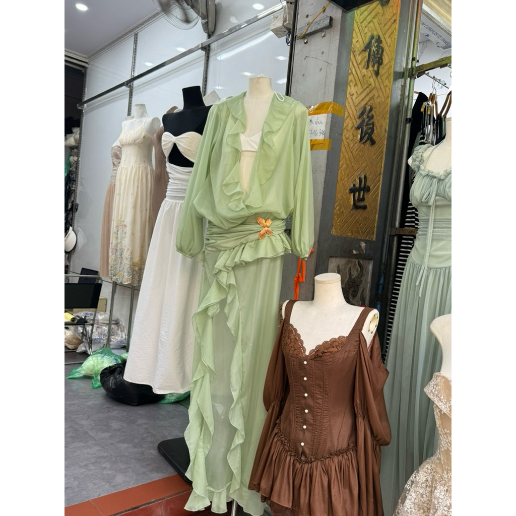 set đi biển ba món dáng dài du lịch siêu mát SM