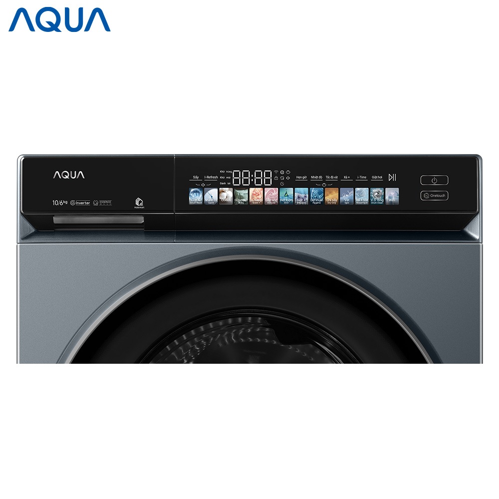 Máy giặt sấy lồng ngang AQUA Inverter giặt 10kg - sấy 6kg AWD10-BP4377U1L(GN) - Bảo hành 2 năm - Freeship toàn quốc