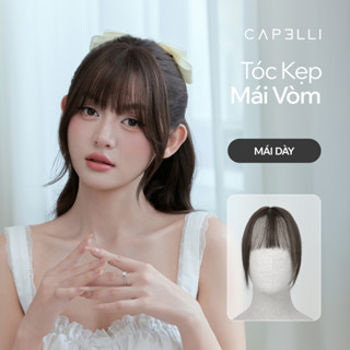 Tóc Kẹp Mái Giả CAPELLI Mái Vòm Thưa Mai Dài Dệt Thủ Công Từ Tóc Thật
