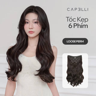 Bộ Tóc Kẹp 6 Phím CAPELLI Xoăn Sóng Loose Perm Layer 40-50cm
