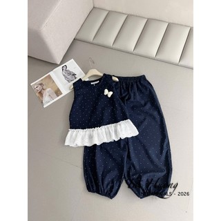 PHẠM THÙY SHOP: SET BỘ ÁO SÁT NÁCH HỌA TIẾT CHẤM BI MIX QUẦN DÀI BO ỐNG