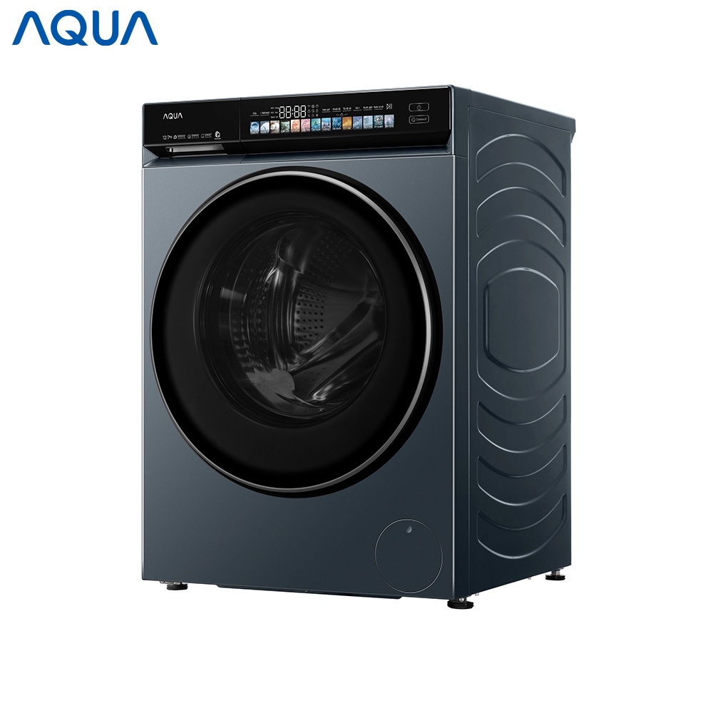 Máy giặt sấy lồng ngang AQUA Inverter giặt 12kg - sấy 7kg AWD12-BD4377U1L(GN) - Bảo hành 2 năm - Freeship toàn quốc