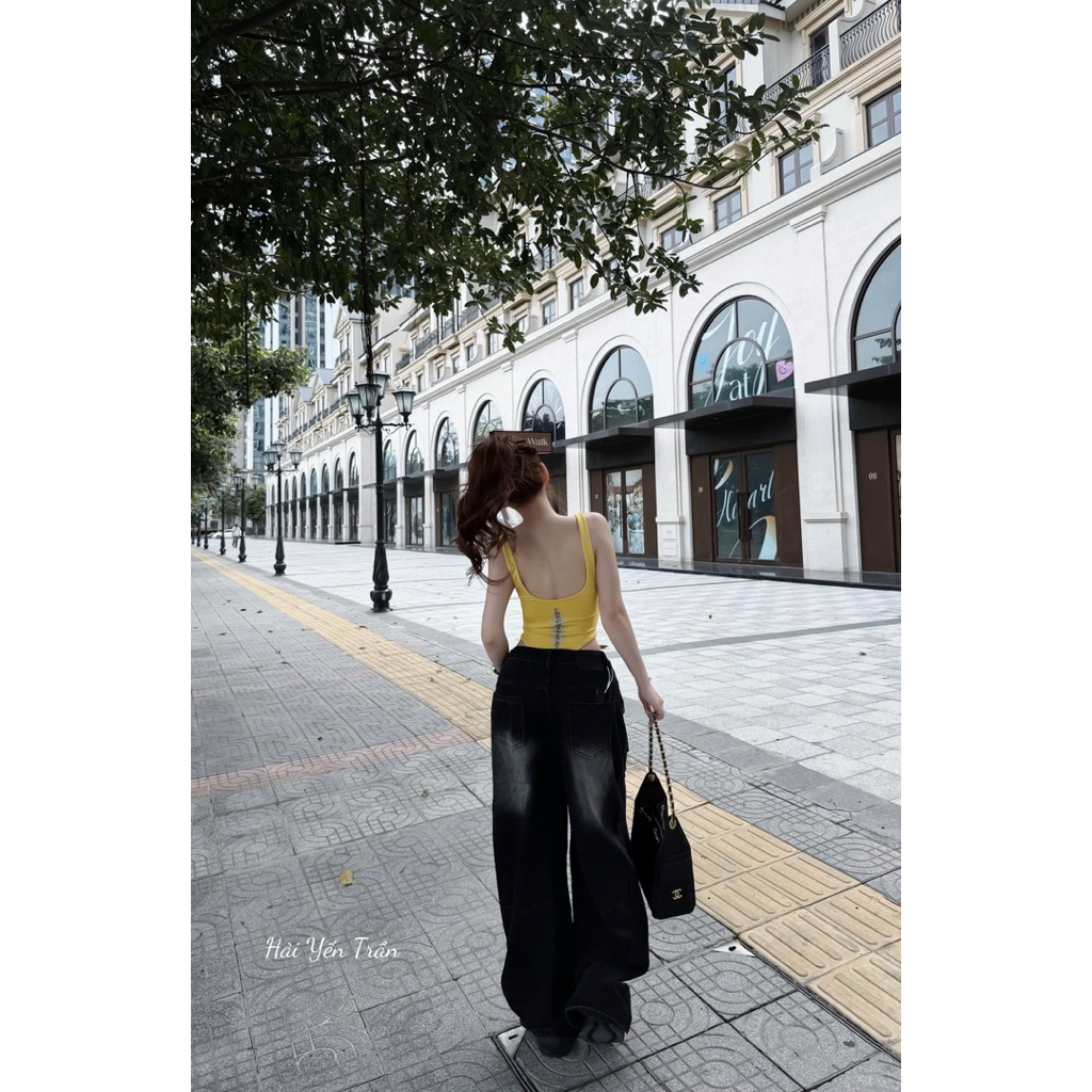 Áo body suit phối khoá in hình cá tính