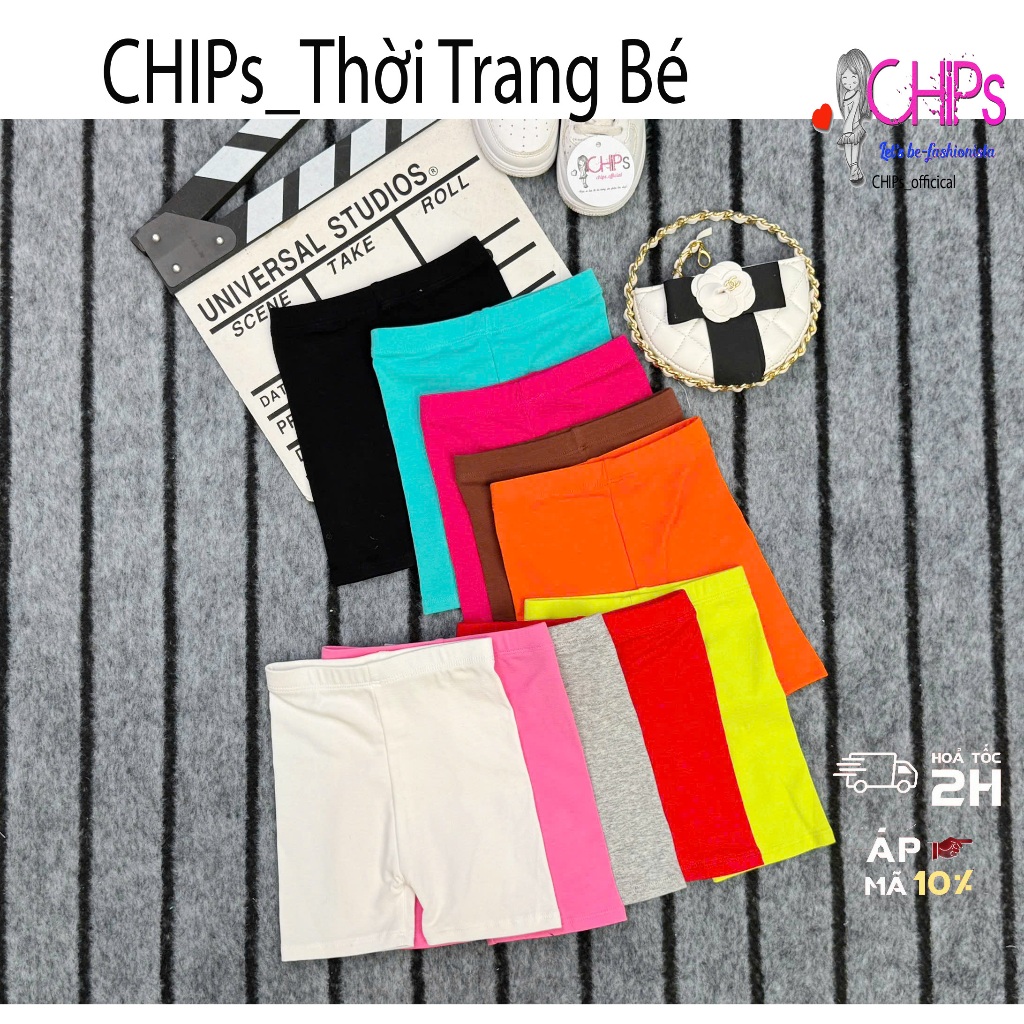 Quần Legging Đùi Mùa Hè Fom Ôm Body Cực Yêu Cho Bé Trai Bé Gái CHIPs