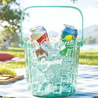 Xô Crystal Duy Tân, Nhựa SAN/PP, Xô Đựng Đá Trong Suốt, Quai Xách Tiện Lợi, Trang Trí Bàn Tiệc