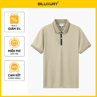 [T7_SALE 20%_HT] Áo Polo Trắng Thiết Kế Basic 1APCT600BEI Biluxury Thoáng Mát Bền Màu