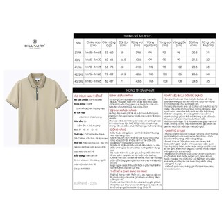 [T7_SALE 20%_HT] Áo Polo Trắng Thiết Kế Basic 1APCT600BEI Biluxury Thoáng Mát Bền Màu