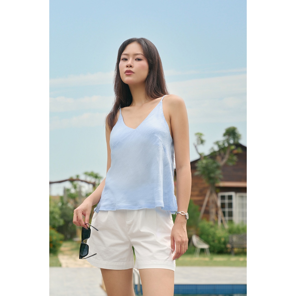 Áo Hai Dây Nữ Chất Linen Màu Pastel Thời Trang Trẻ Trung NINOMAXX 2410016