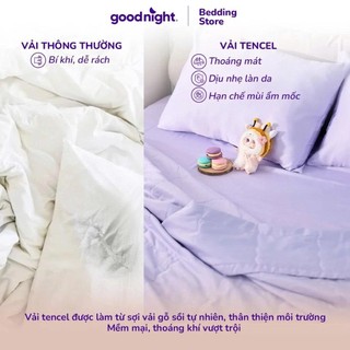 Bộ Ga Giường Tencel Goodnight Airsilk Cho Bé Mùa Hè, Ga Gối Điều Hòa Thoáng Mát An Toàn Mềm Mại