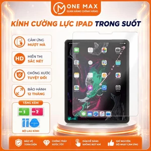 Kính cường lực trong suốt cho iPad Gen 10 9,8,7,6,5/ Air 1,2,3,4/ Mini 1,2,3,4,5,6/ Pro 11/ M1 M2 12.9 inch - OMEMAX