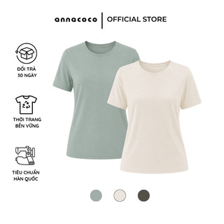[HOẢ TỐC] Áo Thun Nữ Trơn Cổ Tròn Ôm Nhẹ Tôn Dáng Phong Cách Hàn | Round T-shirt Ver 2