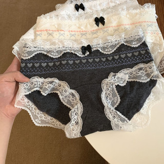 Quần Lót Cotton Nhiều Hoạ Tiết Nhí Viền Ren Mềm Tiểu Thư Xinh, Quần Chip Co Dãn Mềm Mại King Shop L-6011