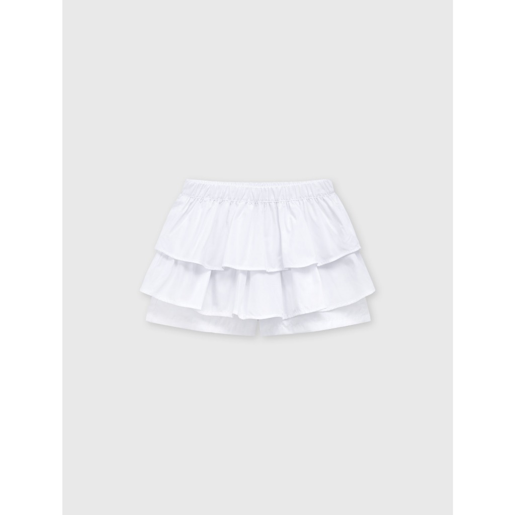 Quần short bé gái CANIFA quần giả váy bồng xòe nhiều tầng chất liệu cotton pha mềm mại 1BS26S002