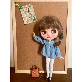 Set sơ mi jean kèm quần legging búp bê blythe,ob24