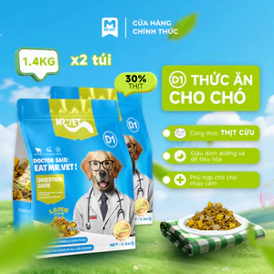 Thức Ăn Cho Chó MRVET D1 Combo 2 Gói 1.4KG Với Thịt Cừu Non Chăm Sóc Tiêu Hóa Cho Chó Mọi Lứa Tuổi