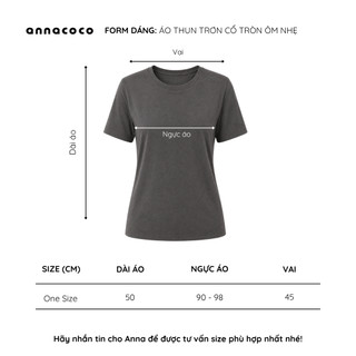 [HOẢ TỐC] Áo Thun Nữ Trơn Cổ Tròn Ôm Nhẹ Tôn Dáng Phong Cách Hàn | Round T-shirt Ver 2