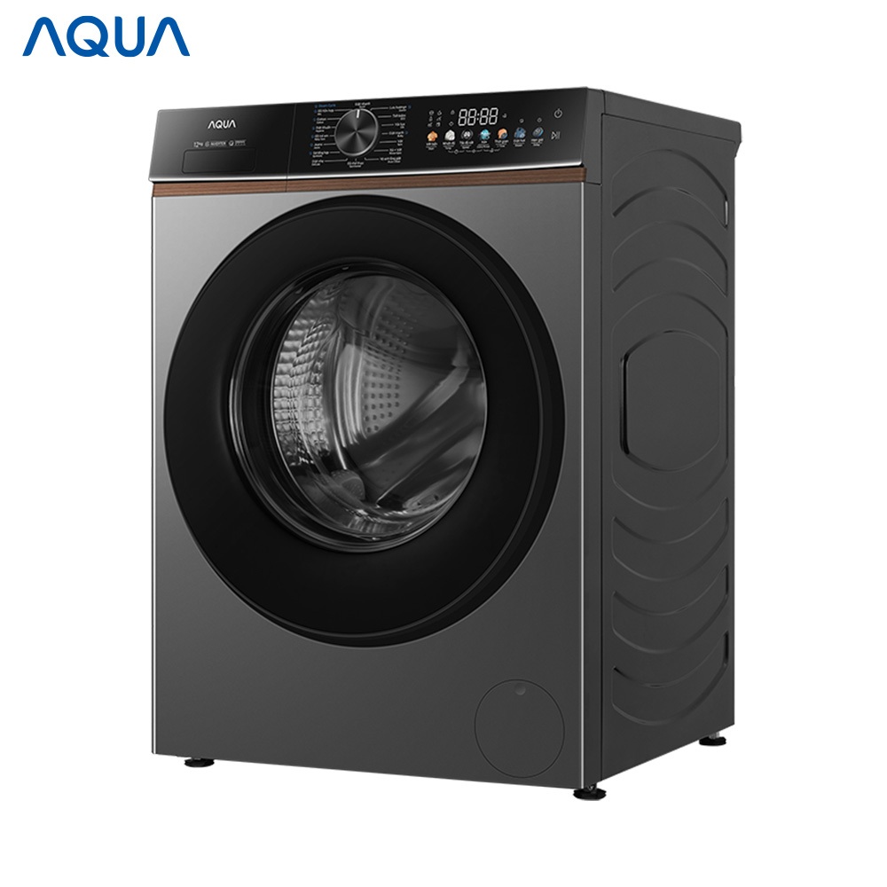 Máy giặt lồng ngang AQUA 12kg AW12-BP4657M(B)-  Freeship toàn quốc - Bảo hành 2 năm