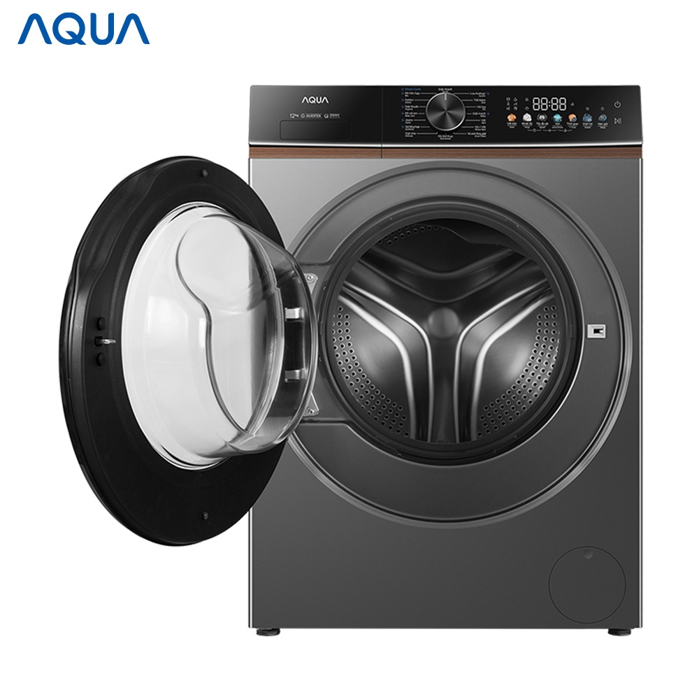 Máy giặt lồng ngang AQUA 12kg AW12-BP4657M(B)-  Freeship toàn quốc - Bảo hành 2 năm