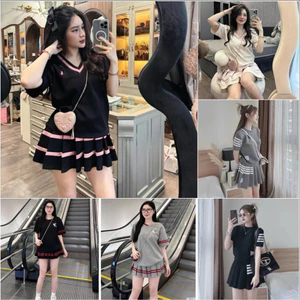 Sét Váy Nữ Sang Chảnh Nhiều Mẫu Hottrend Chất Liệu Poly Hàn Mềm Mát Cao Cấp