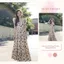 Váy Hoa Nhí Nàng Thơ Cổ Vuông Phối Bèo, Đầm Maxi Dáng Xòe Tiểu Thư Xinh Xắn Đi Chơi Chụp Ảnh Élan Sweet