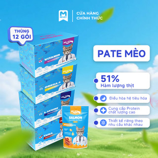 Thức Ăn Cho Mèo MRVET Dạng Pate Túi 70G Combo 6, 12 & 24 Túi Sáng Mắt, Mượt Lông, Tăng Sức Đề Kháng