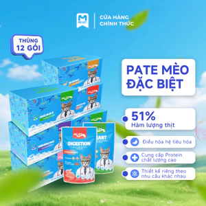 Pate Dinh Dưỡng MRVET Hộp 12 Gói 70G Hỗ Trợ Tim Mạch, Tiêu Hóa, Xương Khớp, Chăm Sóc Da Lông Và Tăng Đề Kháng