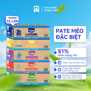 [MỚI] Thức Ăn Cho Mèo MRVET Dạng Pate Combo 6, 12, 24 Lon 400G Tiêu Hóa, Sáng Mắt, Mượt Lông