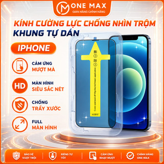 Kính cường lực khung tự dán cho Iphone 16Promax 16/15/14/13/12/11 Pro/Plus/Xs/Xr/sxmax