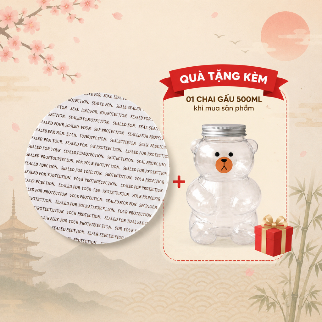 100 Miếng Seal Tự Dính Niêm Phong Hũ Nhựa, Chai Lọ – Màng Seal Bảo Quản Thực Phẩm Không Cần Máy Ép