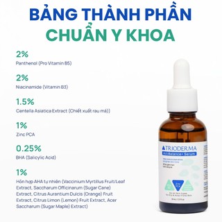 Serum Trioderma Hỗ Trợ Giảm Mụn, Làm Dịu, Mờ Thâm & Dưỡng Sáng Da Với Zinc PCA & Niacinamide  ActiBalance+ 30ml