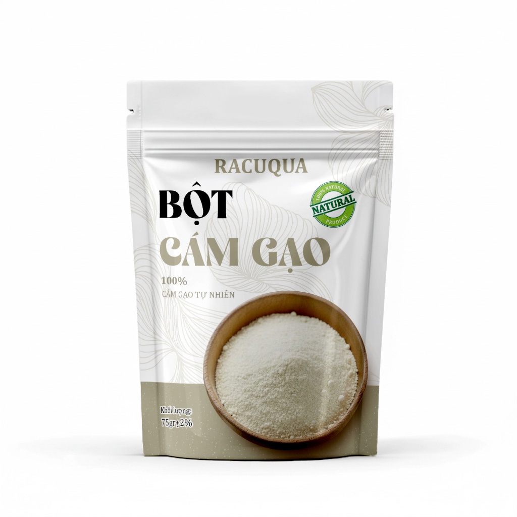 Bột Cám Gạo Đắp Mặt Làm Đẹp RACUQUA 75g Tiện Lợi
