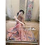Đầm ZMM maxi cổ yếm hở lưng hoa hồng