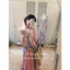 Đầm ZMM maxi cổ yếm hở lưng hoa hồng
