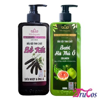 Dầu gội thảo dược NS Organic Herbal Shampoo 500ml (Bồ Kết & Bưởi Hà Thủ Ô bóng mượt đen tóc) 2Trucos