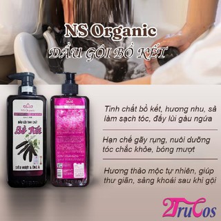 Dầu gội thảo dược NS Organic Herbal Shampoo 500ml (Bồ Kết & Bưởi Hà Thủ Ô bóng mượt đen tóc) 2Trucos