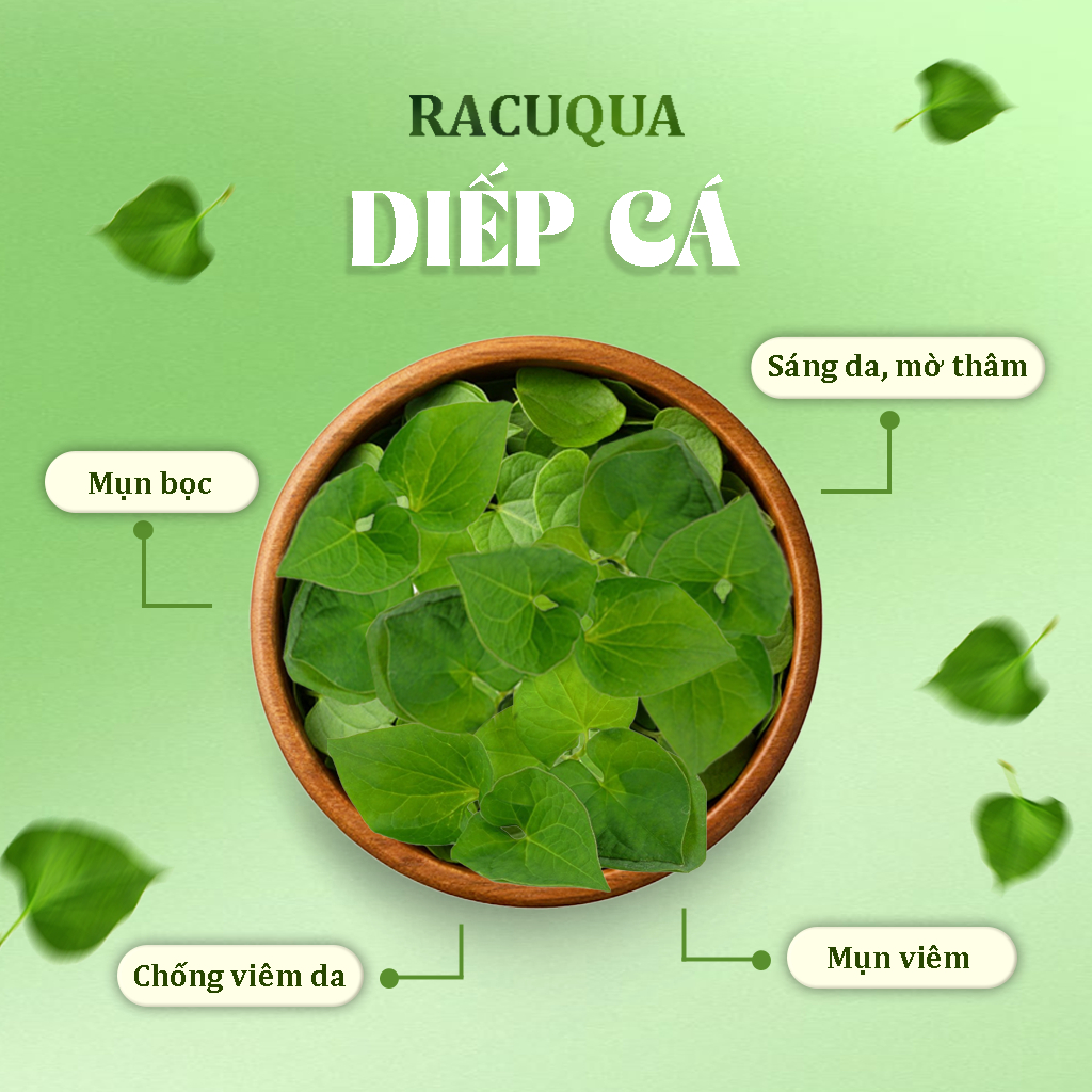 Combo Bột Giảm Mụn Trà Xanh + Diếp Cá RACUQUA 150g