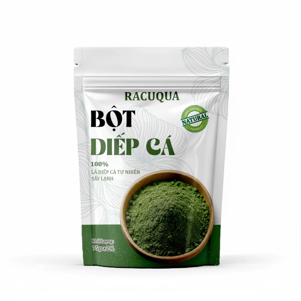 Bột Diếp Cá Sấy Lạnh Đắp Mặt Làm Đẹp RACUQUA 75g Tiện Lợi