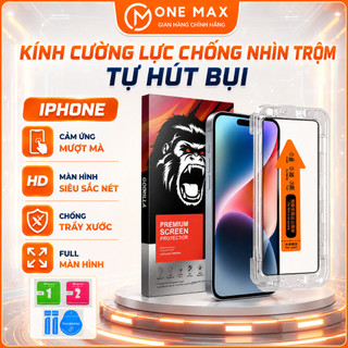 Kính Cường lực tự hút bụi IPHONE cho 16promax 15 14 13 12 11 x xs xr xsmax pro plus promax