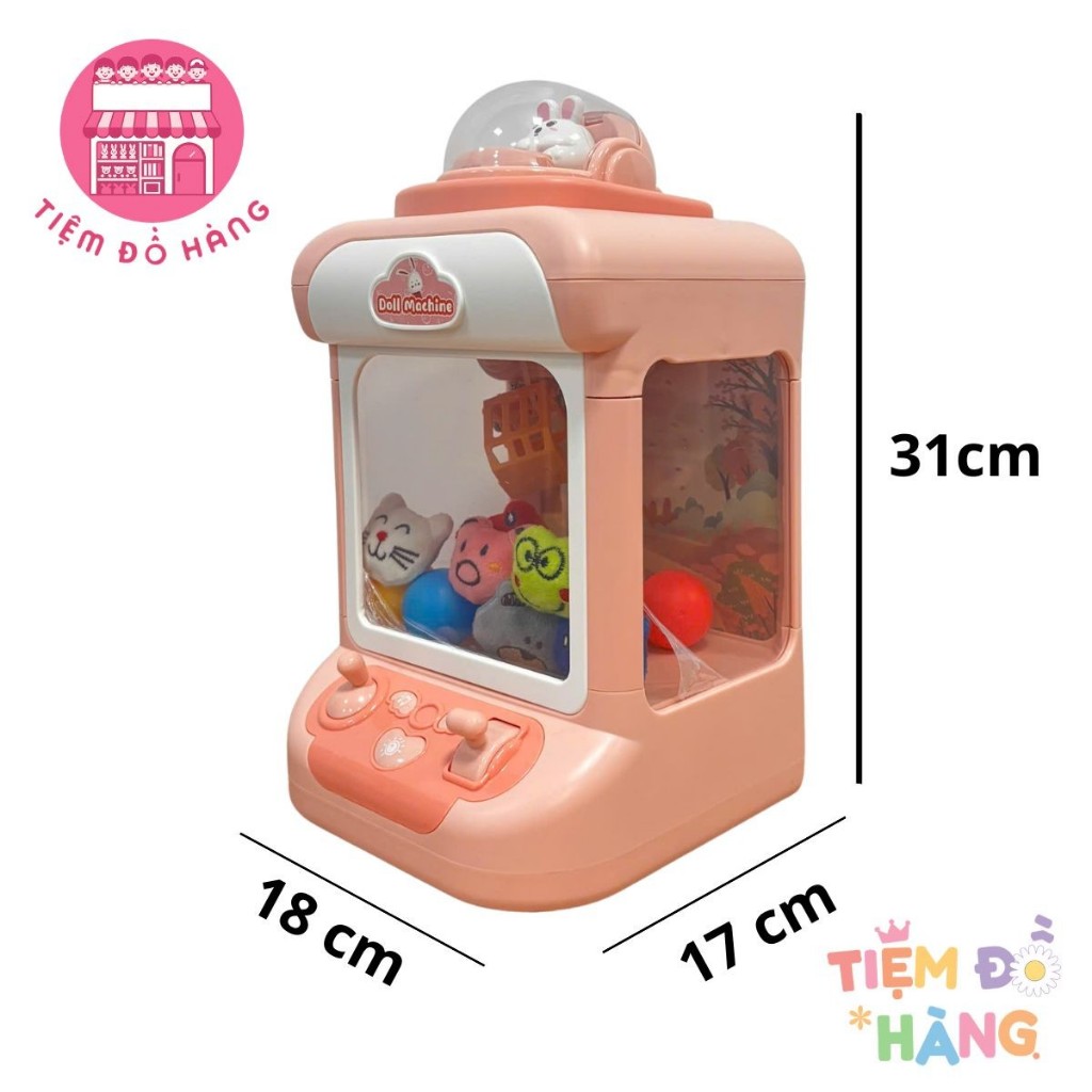 Đồ Chơi Máy Gắp Thú Bông Mini Phiên Bản Sạc Pin, Có Nhạc Vui Nhộn Dành Cho Bé