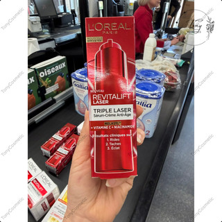 SERUM KEM L-Oreal Revitalift Triple Laser Serum-Crème Anti-Age Chai 50ml - Giúp dưỡng da, mờ thâm, chống lão hóa