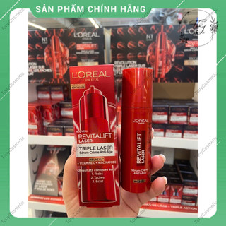 SERUM KEM L-Oreal Revitalift Triple Laser Serum-Crème Anti-Age Chai 50ml - Giúp dưỡng da, mờ thâm, chống lão hóa