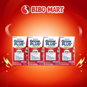 Sữa Bột Pha Sẵn GrowPLUS+ Đỏ Ít Đường Lốc 110ml Hỗ Trợ Phát Triển Trí Não - Bibo Mart
