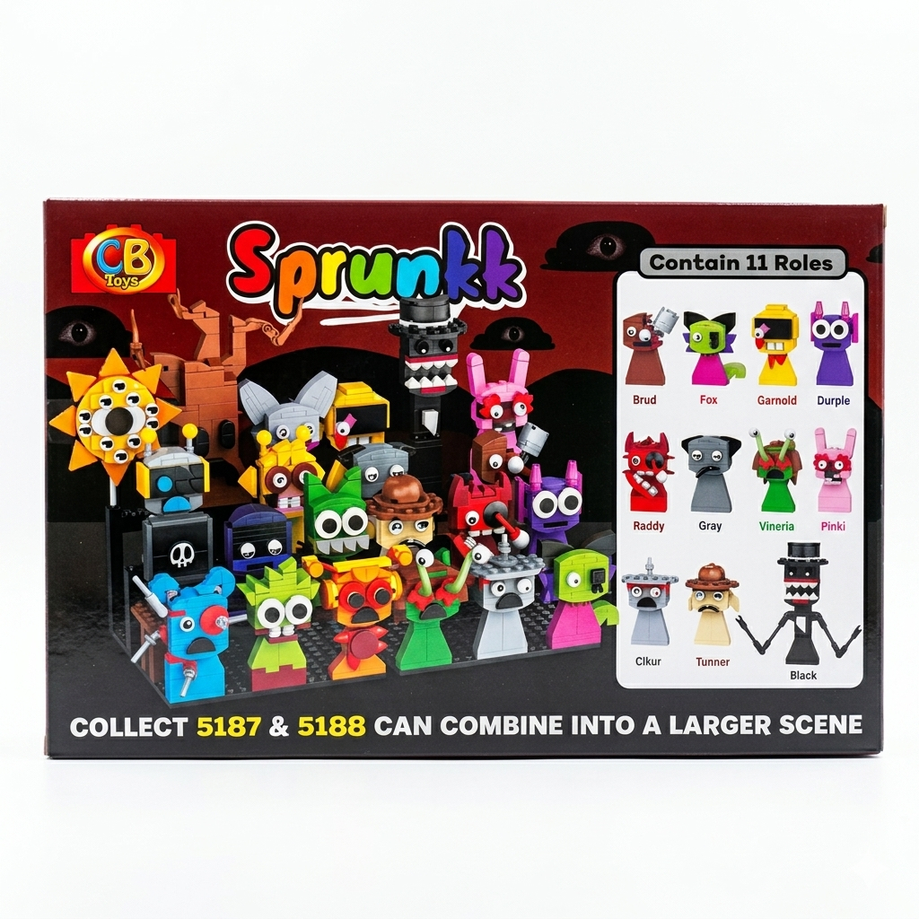 Đồ Chơi Lắp Ráp Sprunki 11 Nhân Vật CB Toys 5187 Mô Hình Trưng Bày Sáng Tạo Quà Tặng Cho Bé