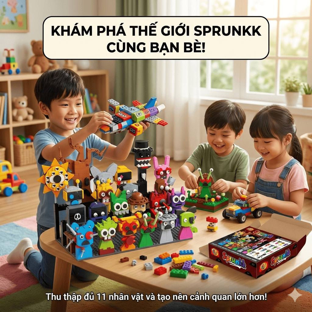 Đồ Chơi Lắp Ráp Sprunki 11 Nhân Vật CB Toys 5187 Mô Hình Trưng Bày Sáng Tạo Quà Tặng Cho Bé