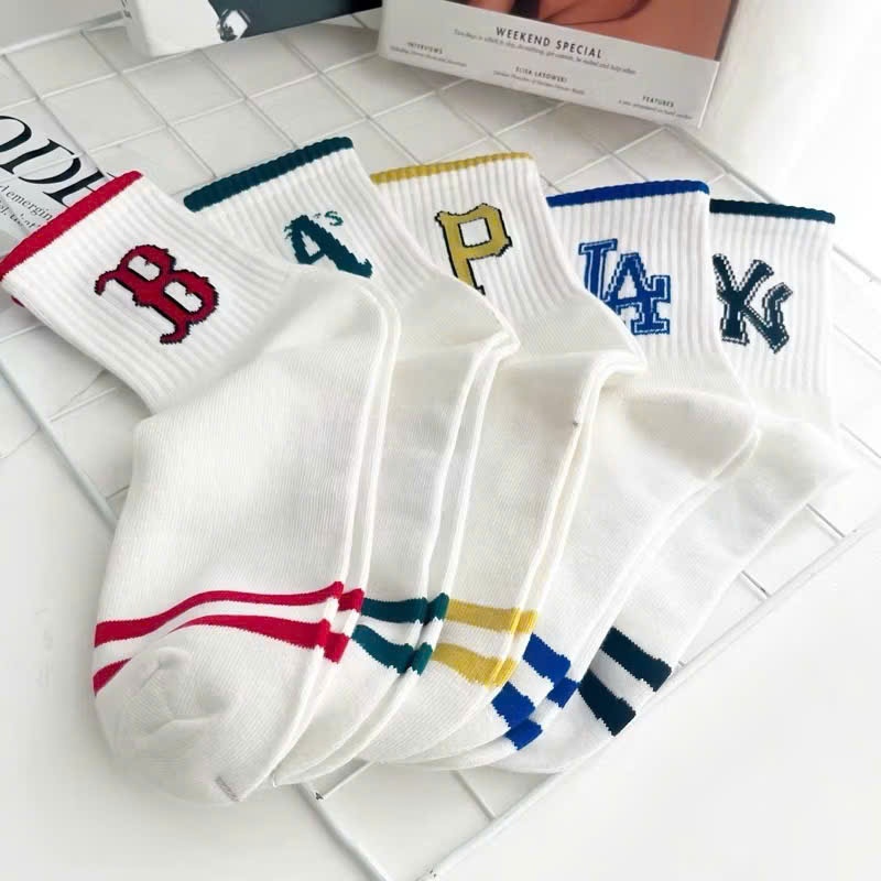 Tất Vớ MLB Unisex Cổ Cao Thể Thao Hàn Quốc Co Giãn Thấm Hút Tốt Phối Sneaker Nam Nữ Hot Trend 2026