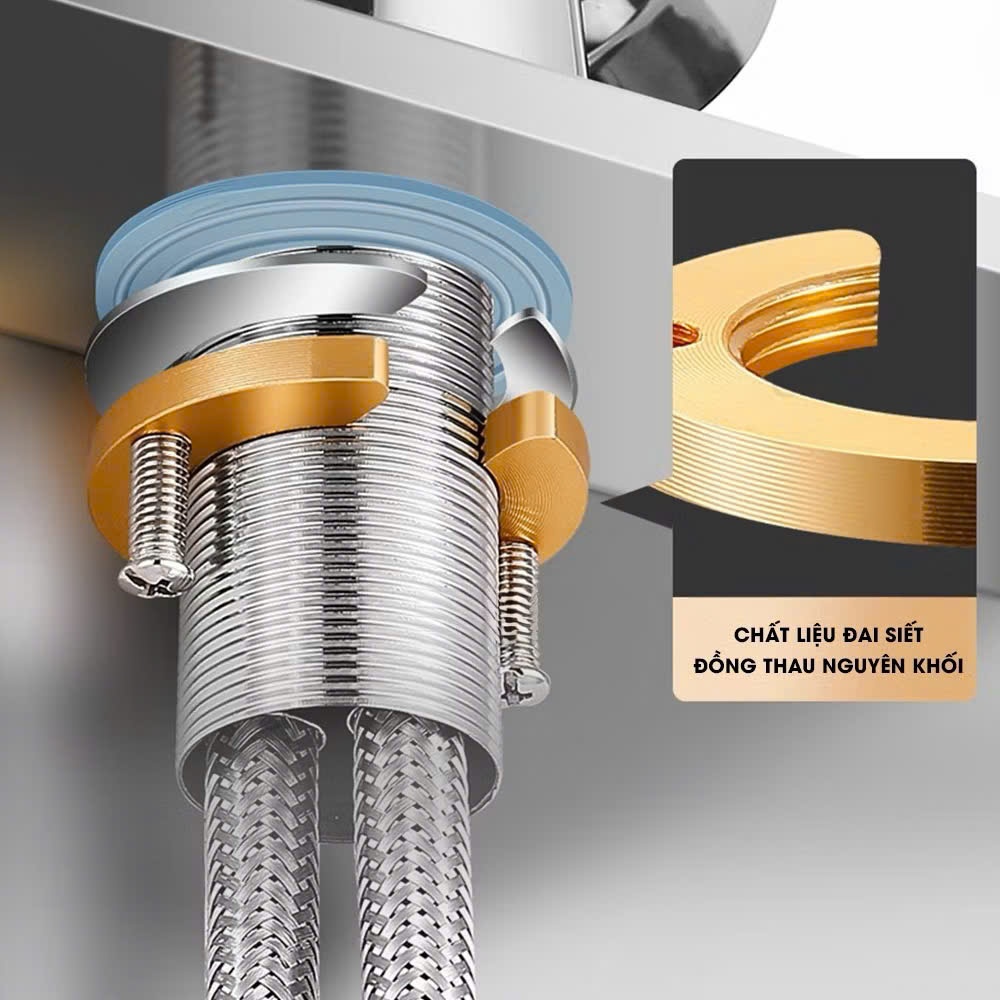 1 Bộ Dụng Cụ Cố Định Vòi, Bộ Dụng Cụ Sửa Chữa Vòi Chống Mất Bằng Đồng Thau, Bộ Đai Ốc Gắn Bền Nắp Khóa Đai Ốc