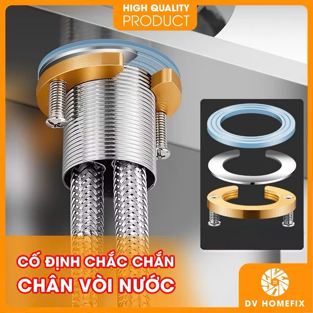 1 Bộ Dụng Cụ Cố Định Vòi, Bộ Dụng Cụ Sửa Chữa Vòi Chống Mất Bằng Đồng Thau, Bộ Đai Ốc Gắn Bền Nắp Khóa Đai Ốc